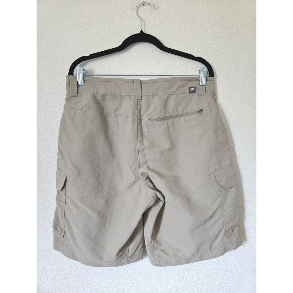 The North Face Mens Cargo Shorts Tan Khaki Nylon Hiking Trail Utility Size 32